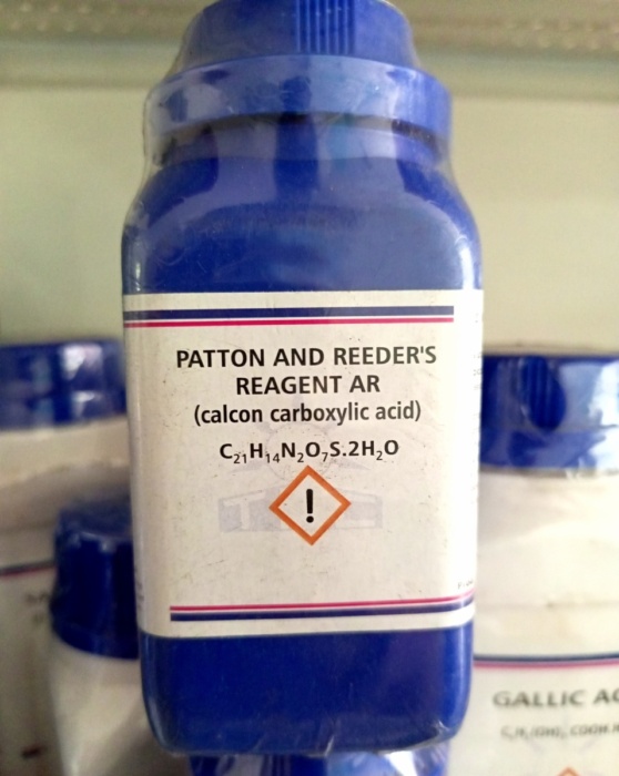 Calcon Carboxylic acid, Patton and Reeders Reagent